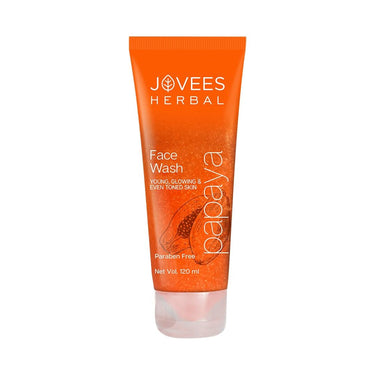 Jovees Herbal Papaya Face Wash For Glowing and Clear Skin with Papaya & Bilberry Ext | Gentle Cleanser For Brightens Skin, Removes Pigmentation & Dark Spots | For All Skin Types - 120ML